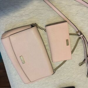 Kate Spade Light Pink Crossbody Bag and Wallet Set